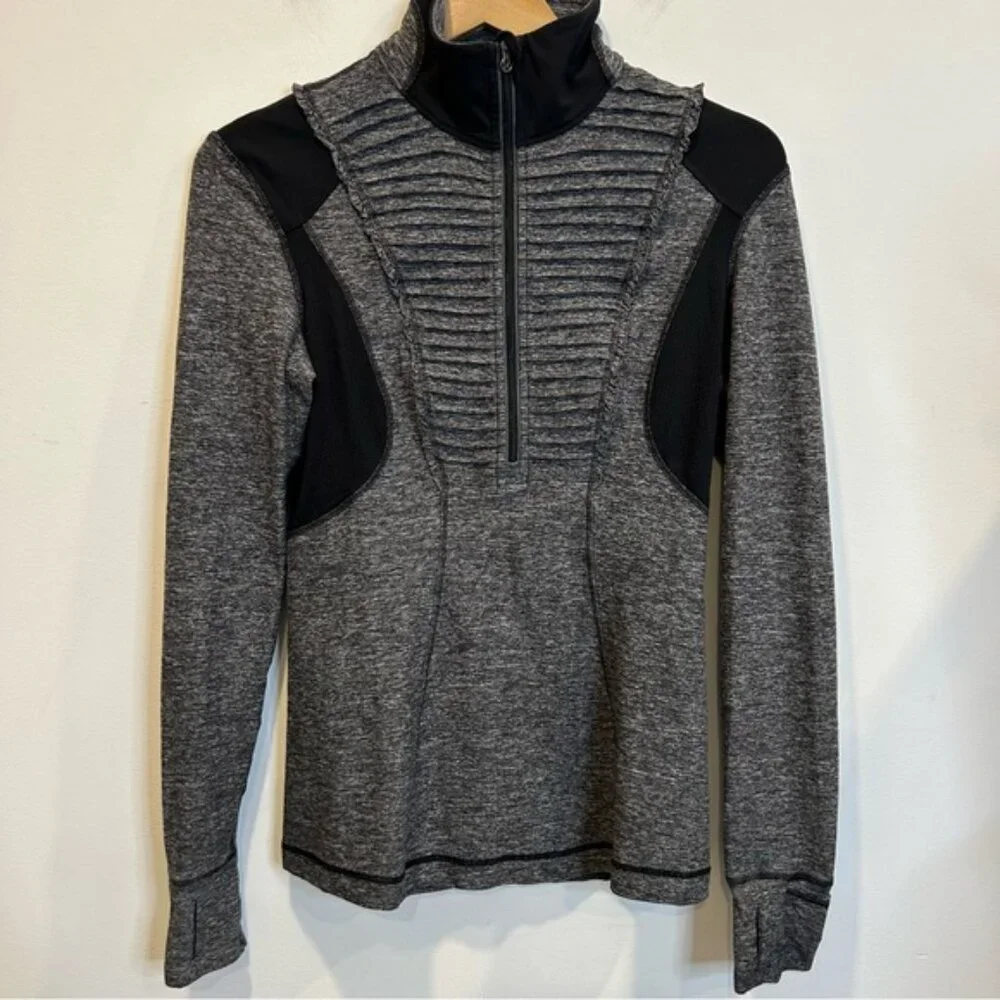 Lululemon Run Your Heart Out Pullover (First Release) Heathered Black - Picture 9 of 16